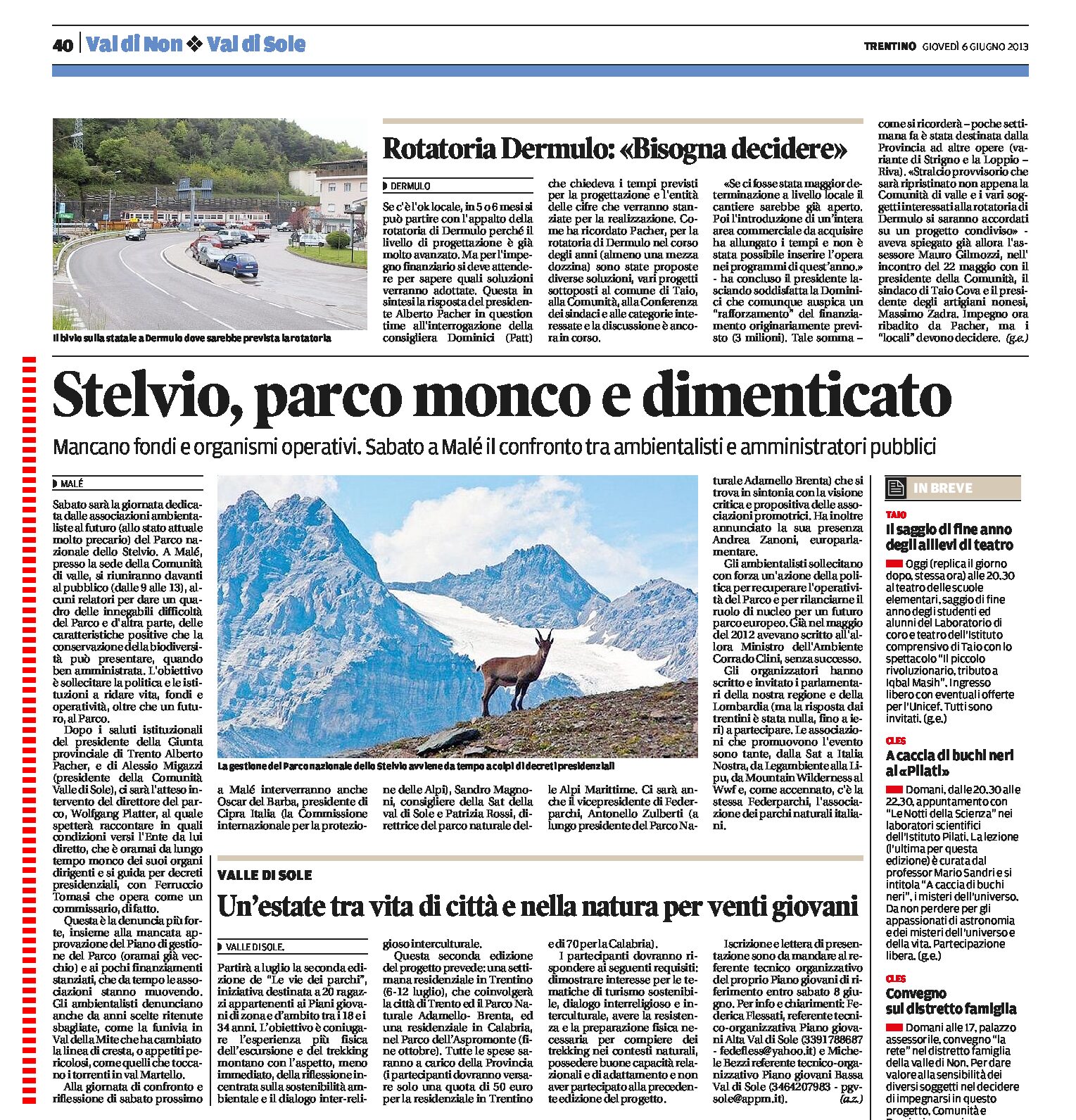 Il futuro del Parco nazionale dello Stelvio: confronto a Malè tra ambientalisti e amministratori pubblici