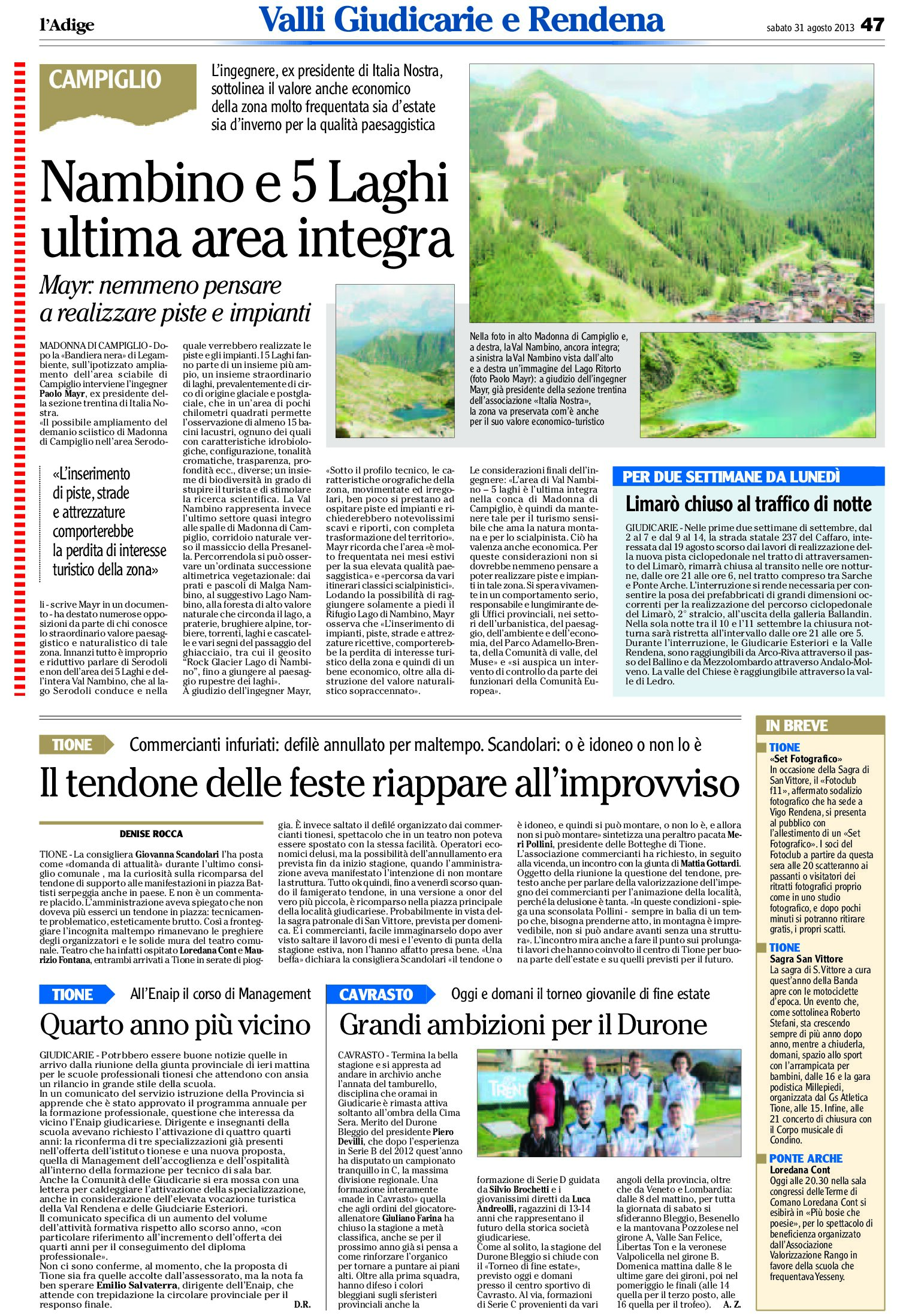 Nambino e 5 Laghi: ultima area integra