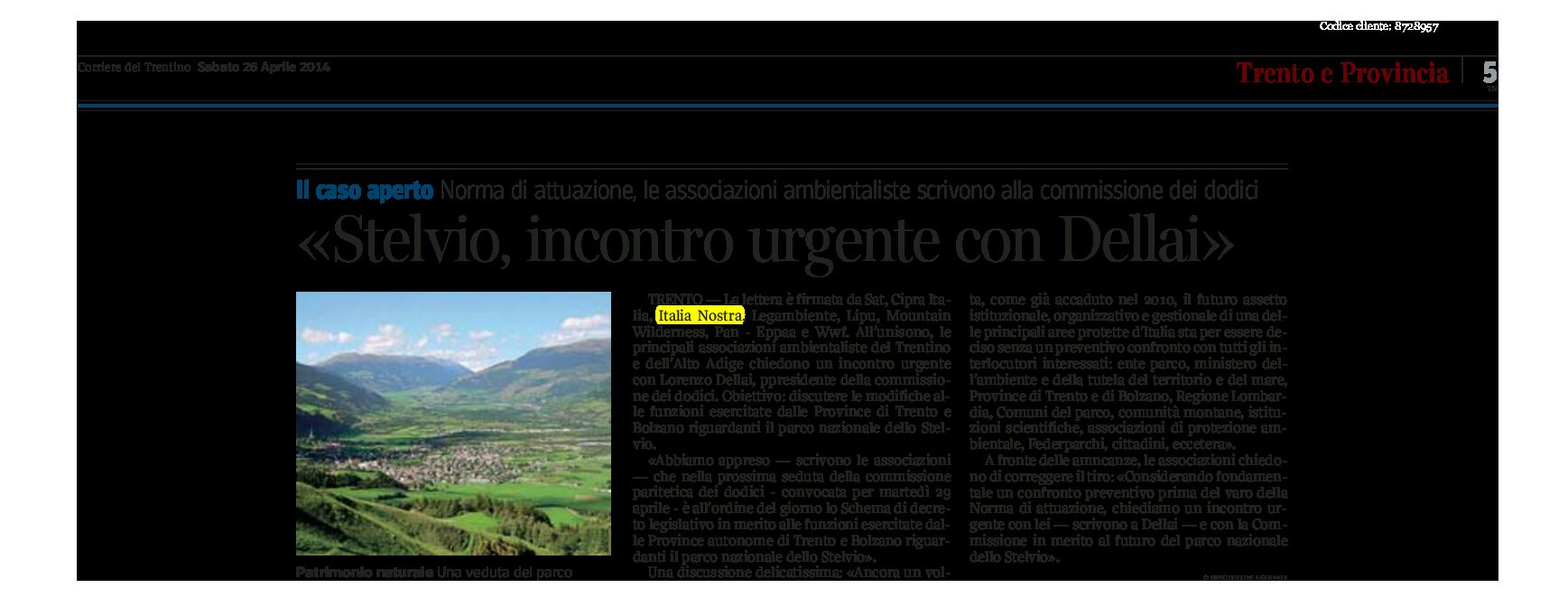 Stelvio: le associazioni ambientaliste scrivono alla Commissione dei Dodici