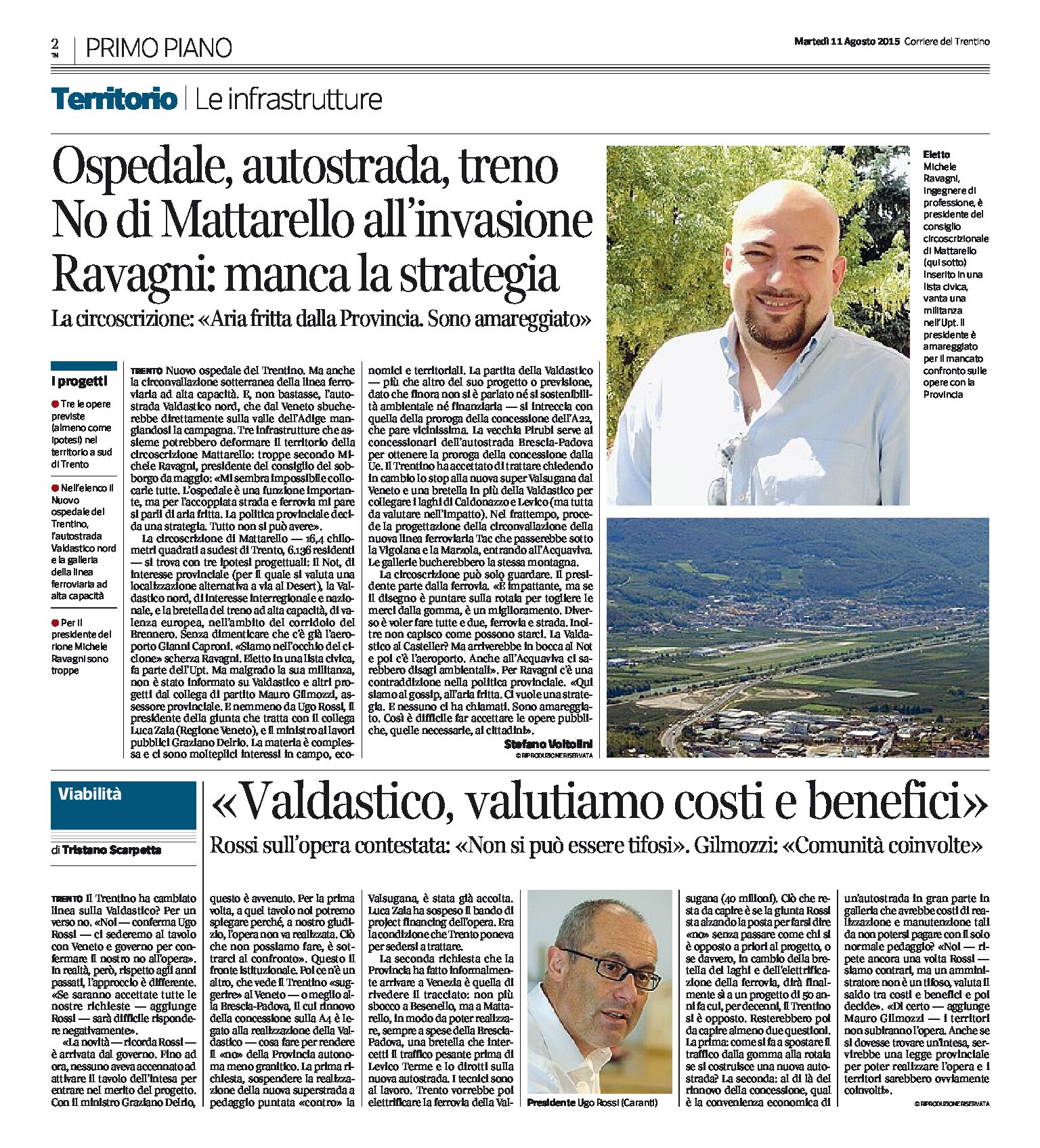 Not, Valdastico, ferrovia ad alta capacità: il no di Mattarello all’invasione