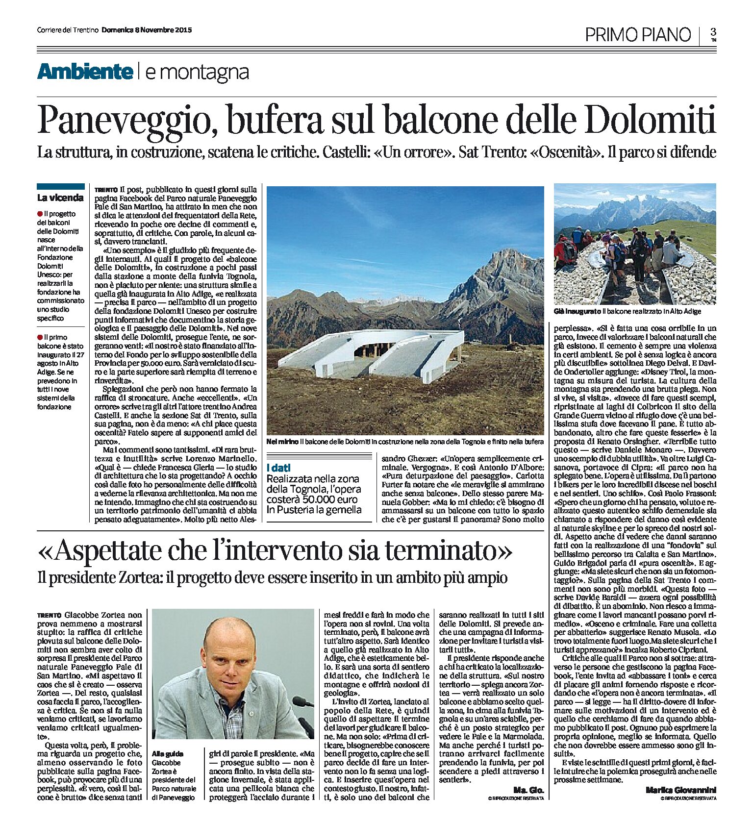 Paneveggio: bufera sul balcone delle Dolomiti