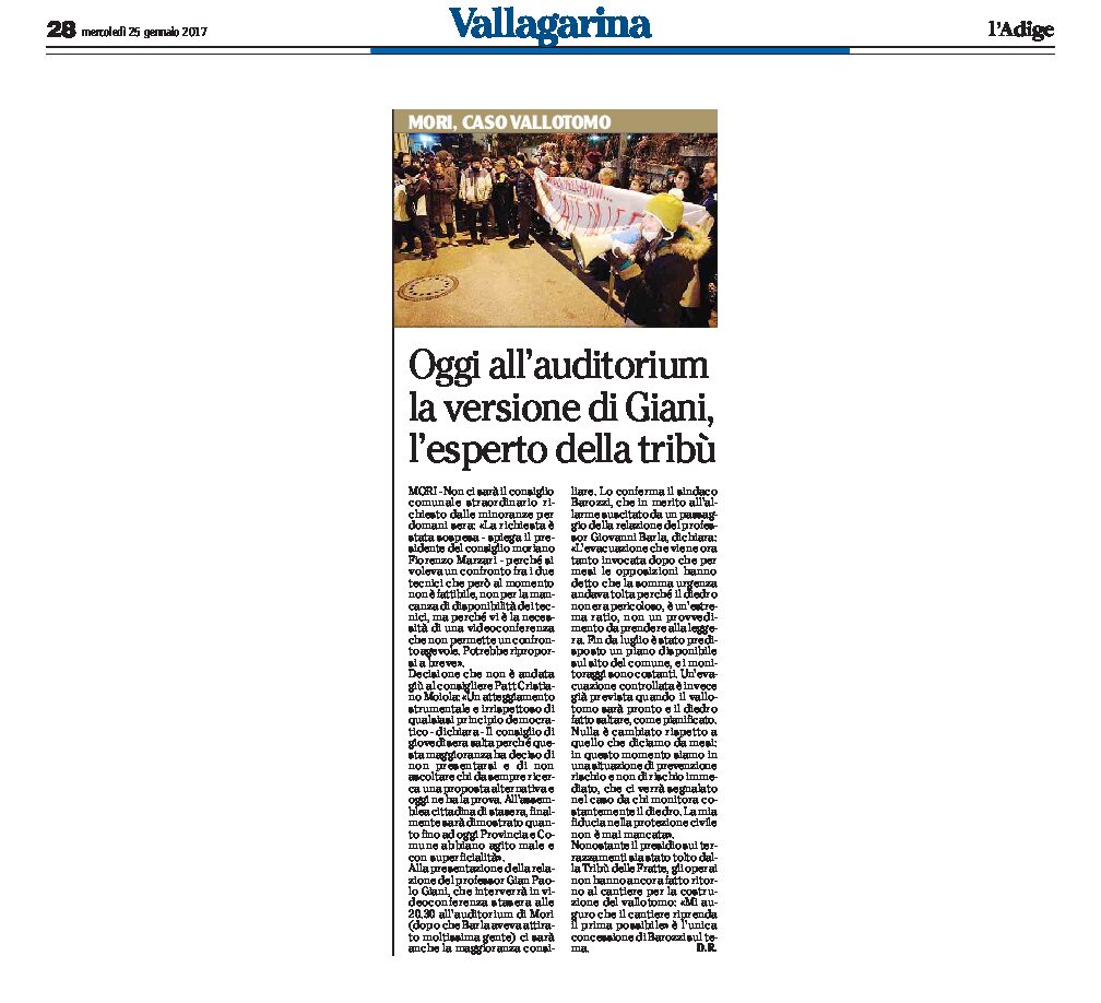 Mori, vallo tomo: oggi alle 20.30 all’auditorium, la versione di Giani in videoconferenza