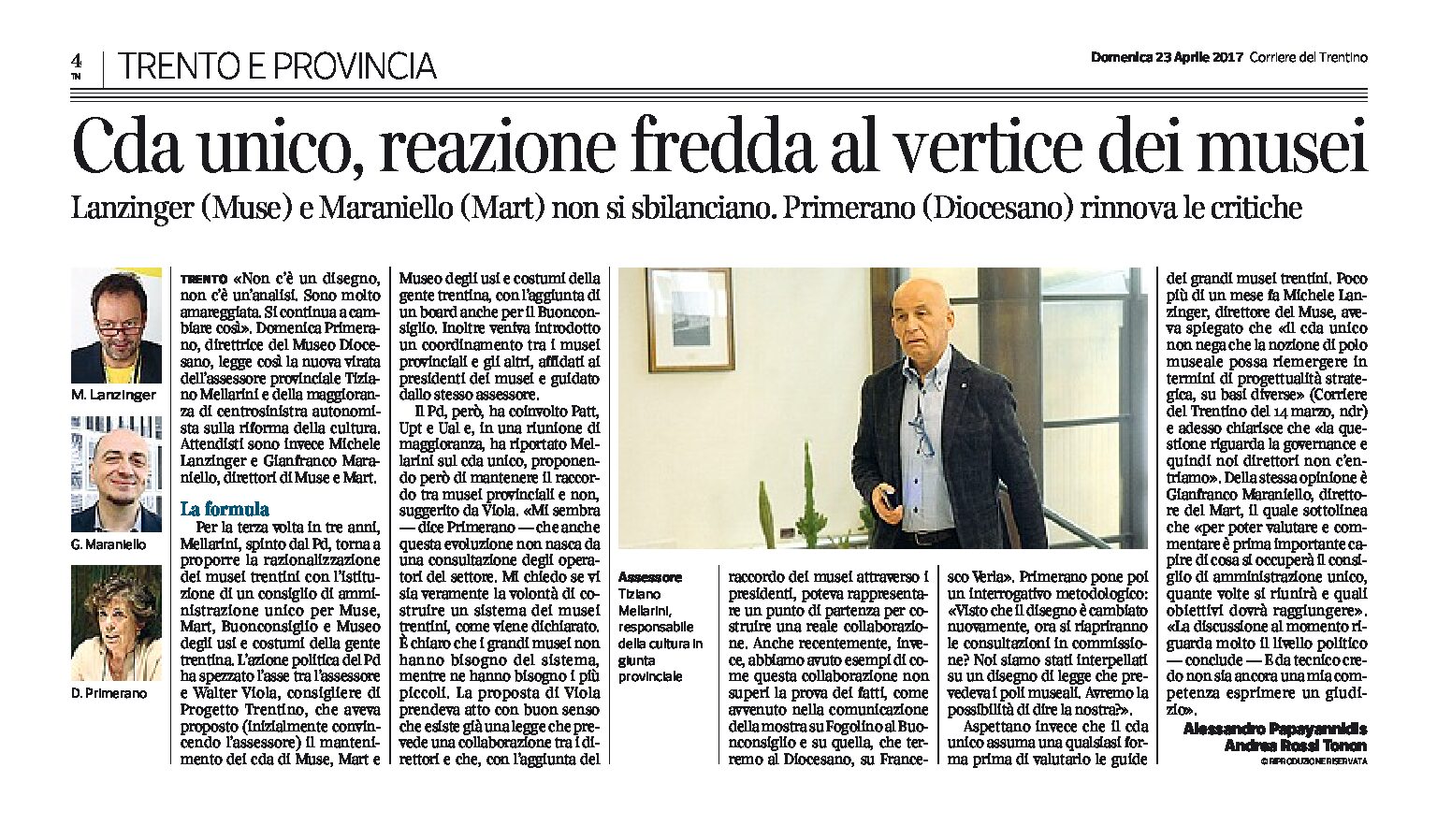 Riforma cultura: Cda unico, reazione fredda al vertice dei musei