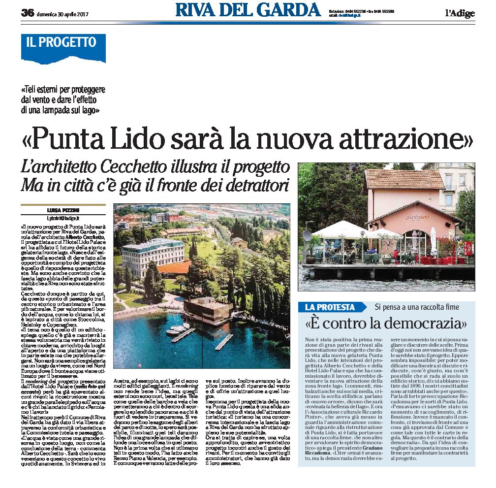 Riva: “Punta Lido sarà la nuova attrazione” Cecchetto illustra il suo progetto.