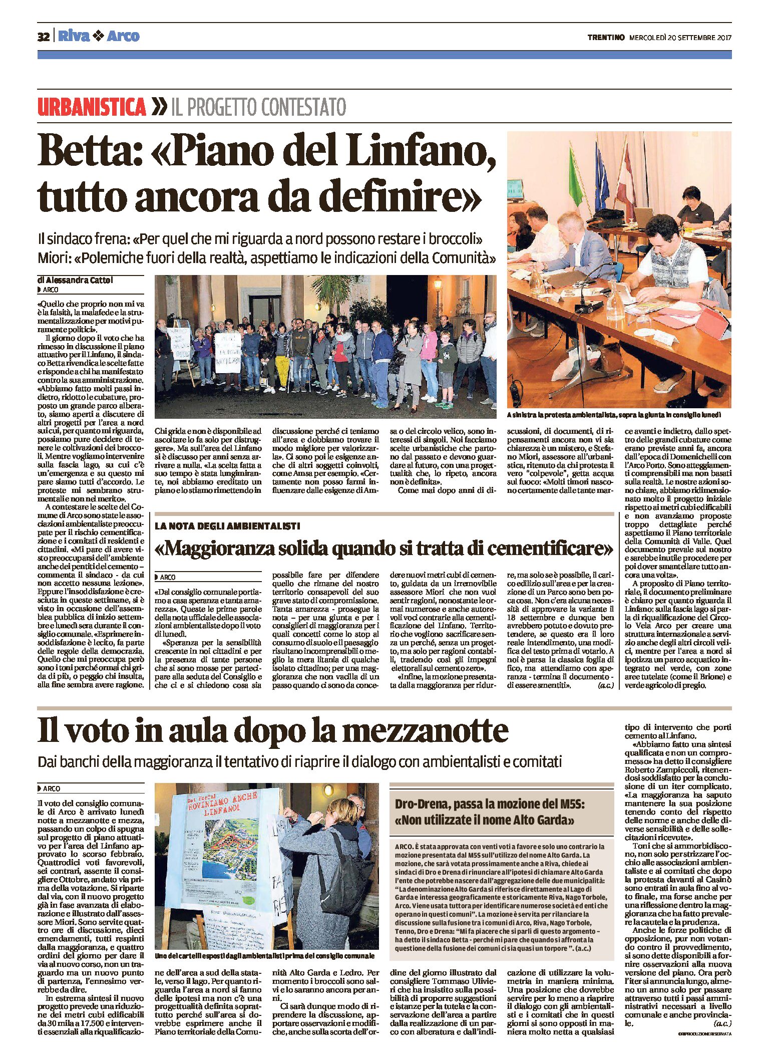 Linfano: Betta “piano tutto ancora da definire”