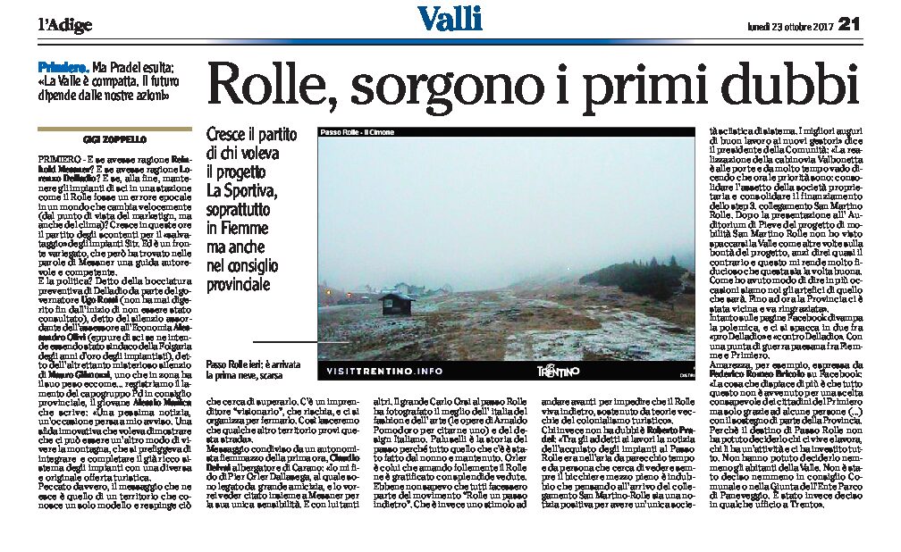 Rolle: sorgono i primi dubbi