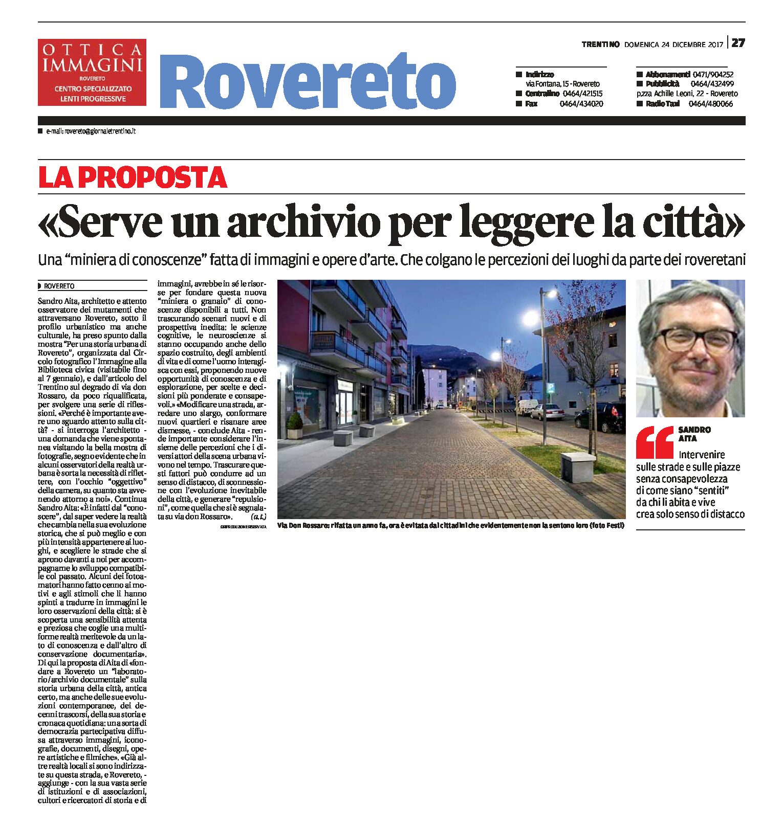 Rovereto: serve un archivio per leggere la città