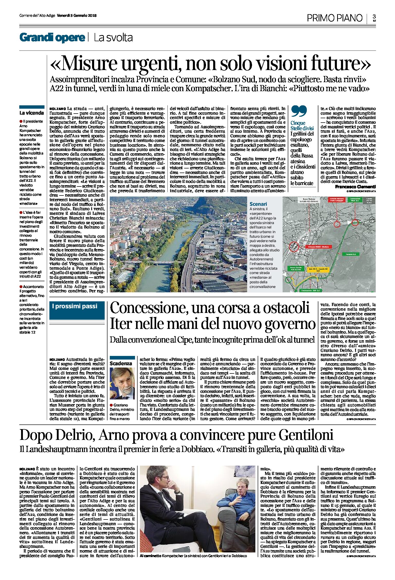 Bolzano Sud: A22 in tunnel. Assoimprenditori incalza Provincia e Comune “basta rinvii”