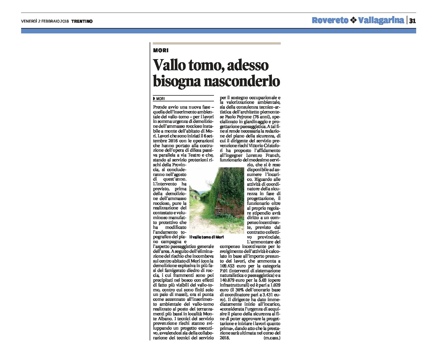 Mori, vallo tomo: adesso bisogna nasconderlo