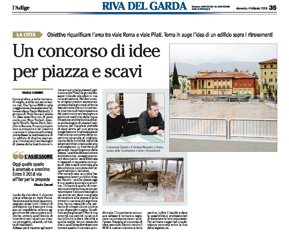 Riva: concorso di idee per piazza e scavi