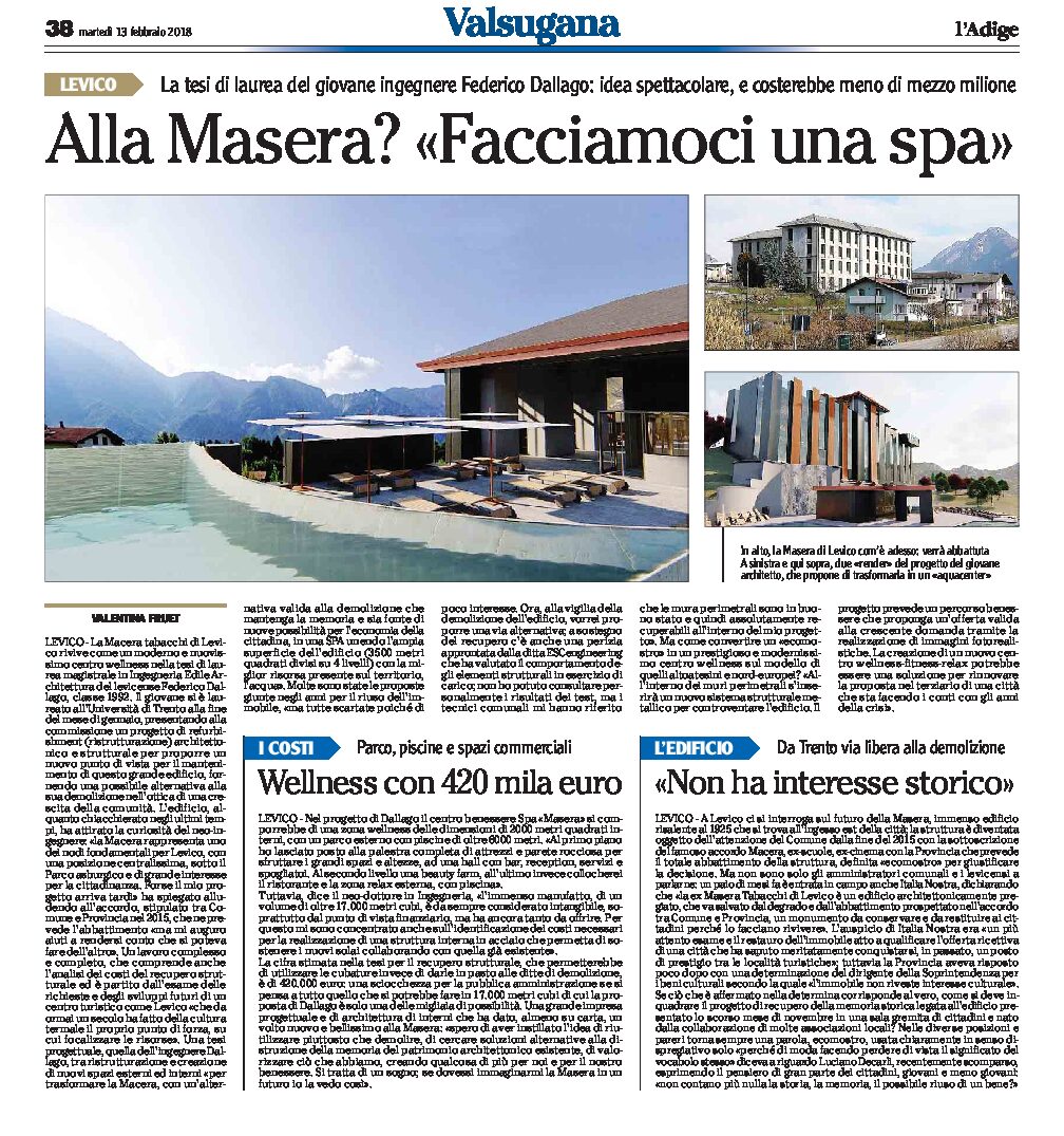 Levico: alla Masera? facciamoci un centro benessere