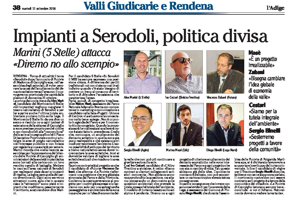 Impianti a Serodoli, politica divisa