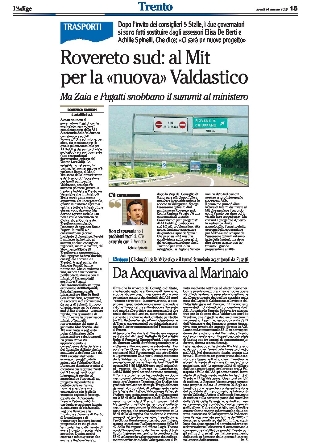 Rovereto sud: al Mit per la “nuova” Valdastico