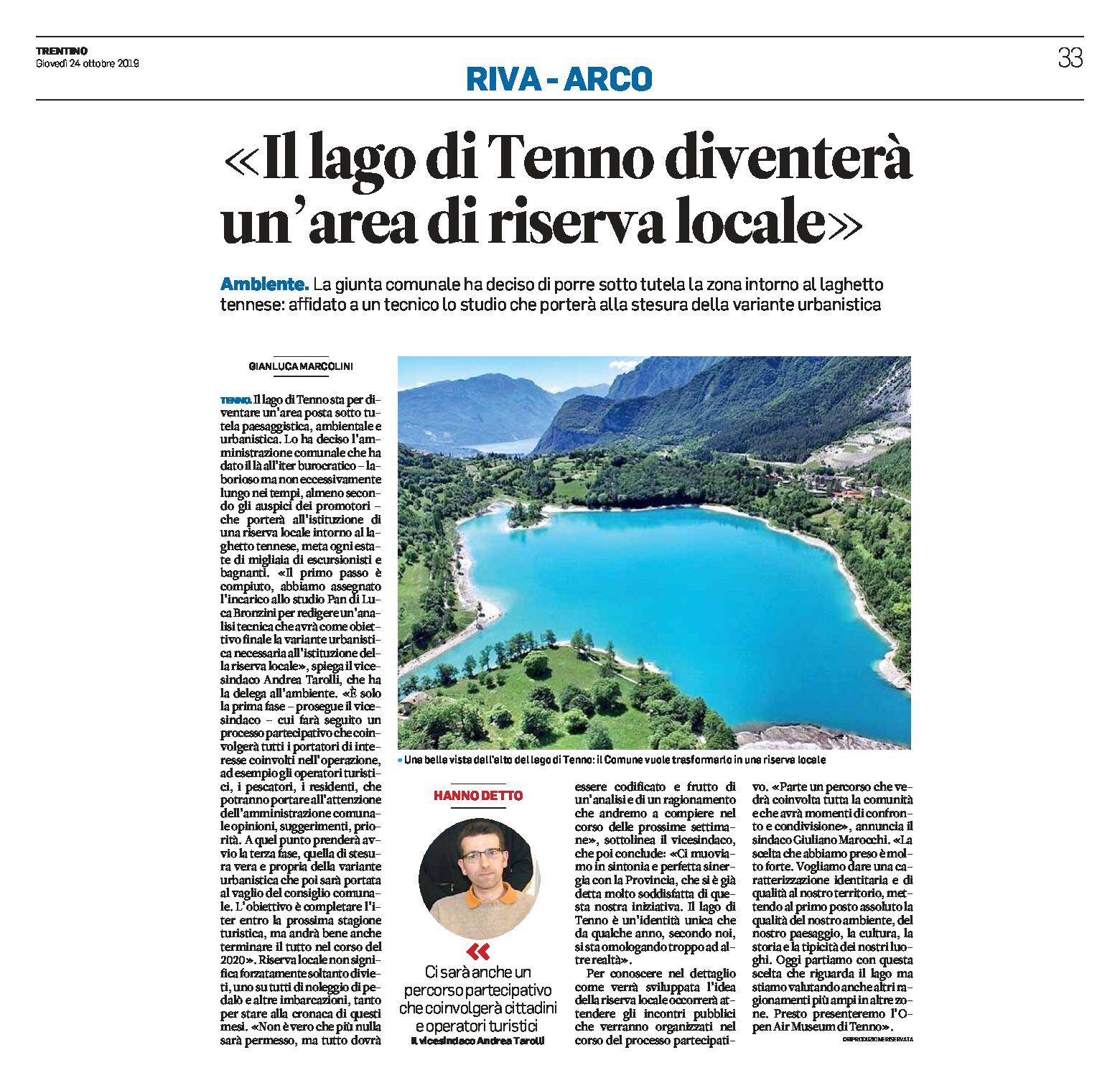 Lago di Tenno: diventerà un’area di riserva locale