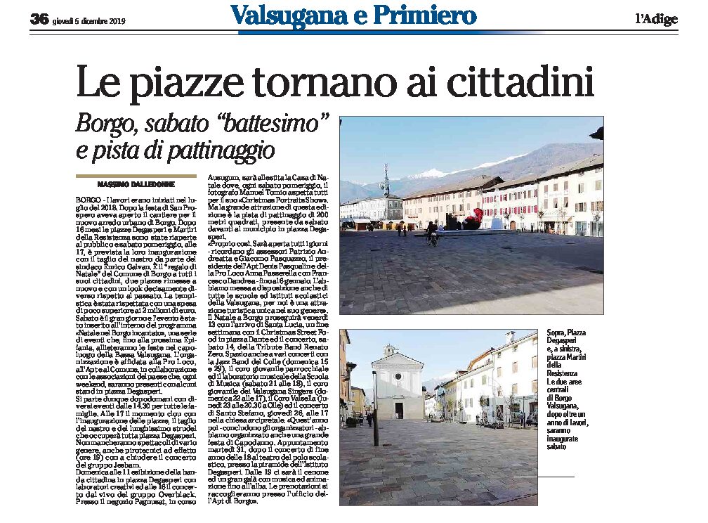 Borgo: le piazze tornano ai cittadini