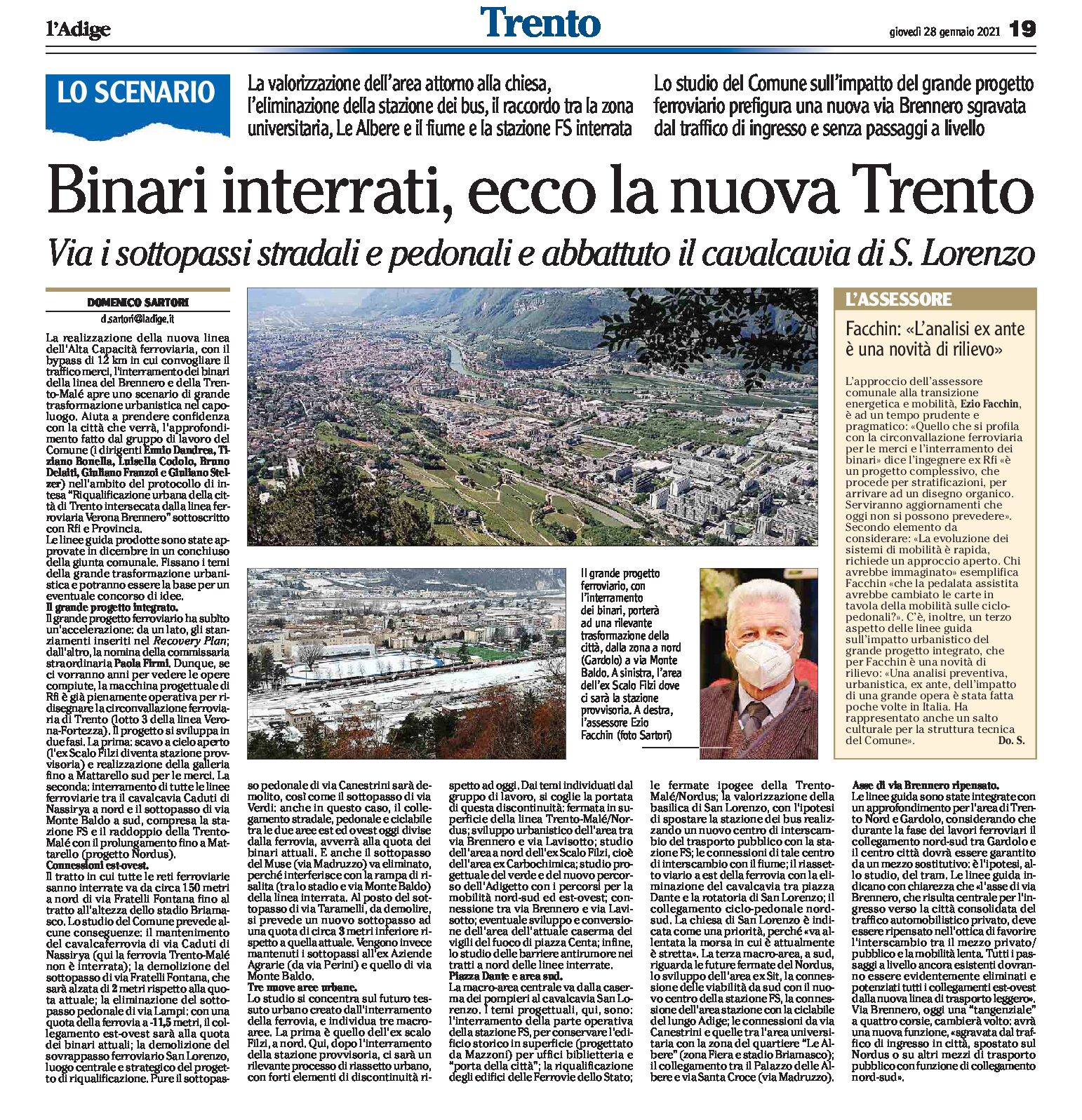 Binari interrati: ecco la nuova Trento