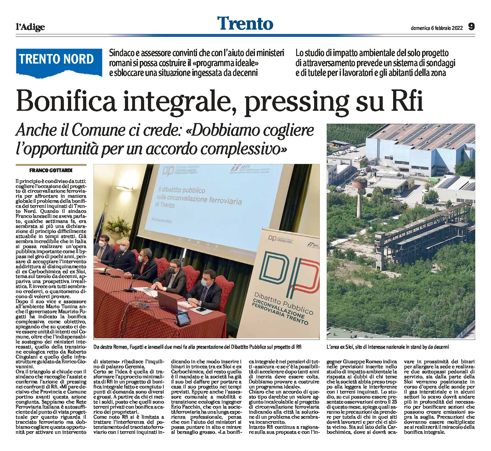 Trento Nord: bonifica integrale, pressing su Rfi