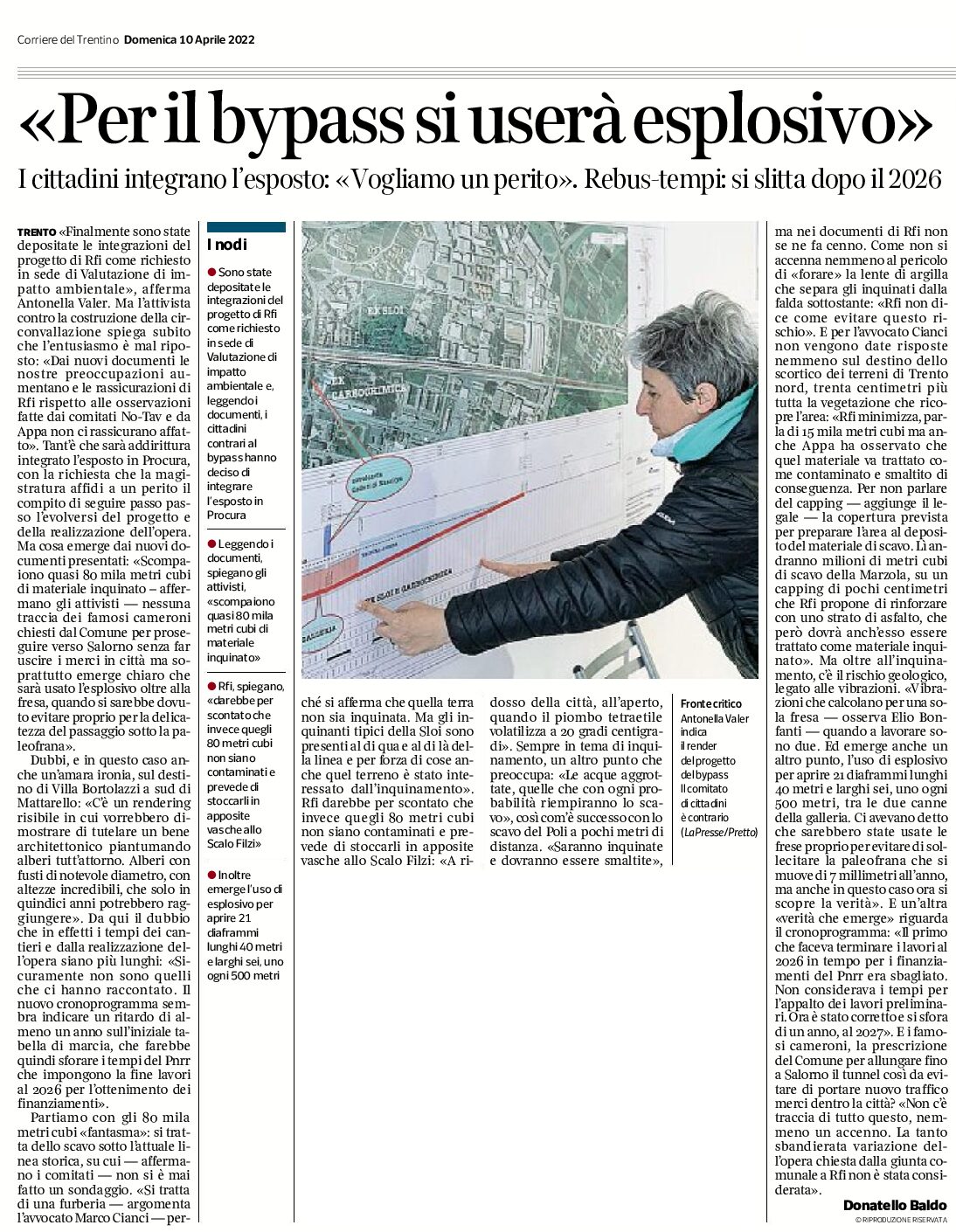 Trento: per il bypass si userà l’esplosivo