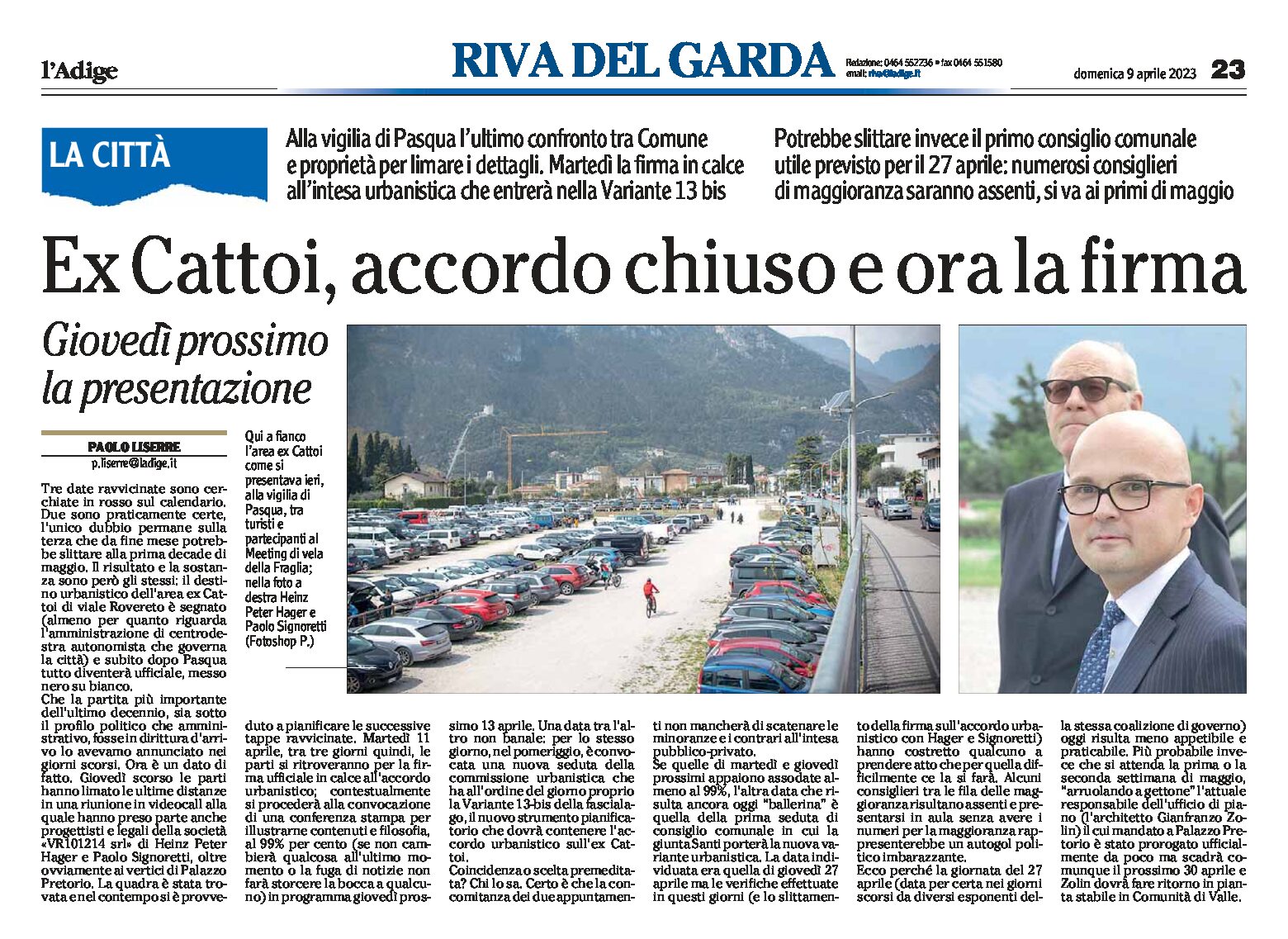 Riva, ex Cattoi: accordo chiuso e ora la firma