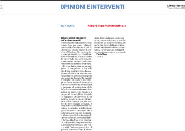 Trento, ex Italcementi: salvate le due ciminiere. Lettera di Mayr