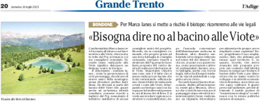 Monte Bondone: Ianes “bisogna dire no al bacino alle Viote”