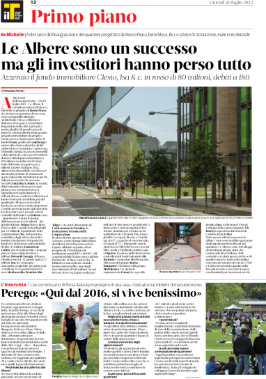 Trento, Le Albere: sono un successo, ma gli investitori hanno perso tutto