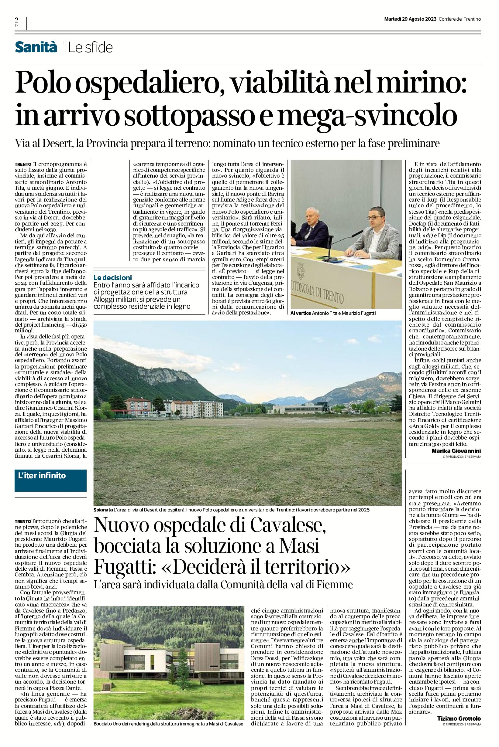 Trento e Cavalese: i nuovi ospedali