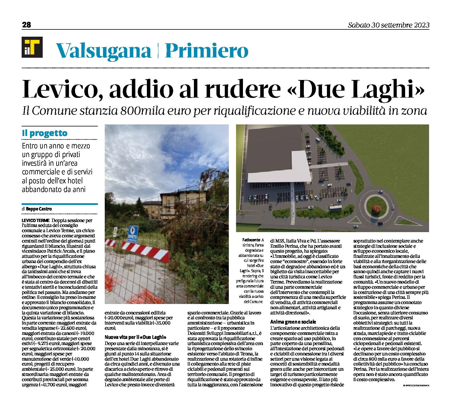 Levico: addio all’ex hotel Due Laghi