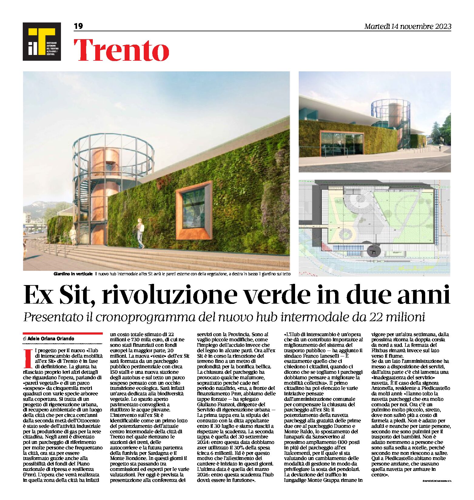 Trento, ex Sit: presentato il cronoprogramma del nuovo hub intermodale da 22 milioni