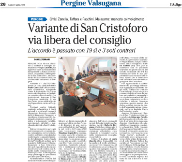 San Cristoforo: variante approvata in Consiglio