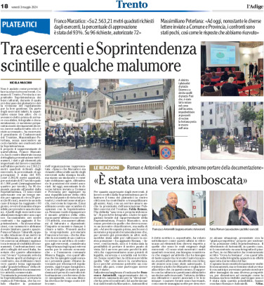 Tra esercenti e Soprintendenza scintille e qualche malumore