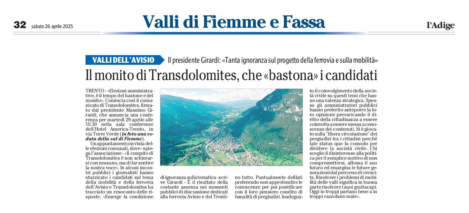 Transdolomites: politici disinformati