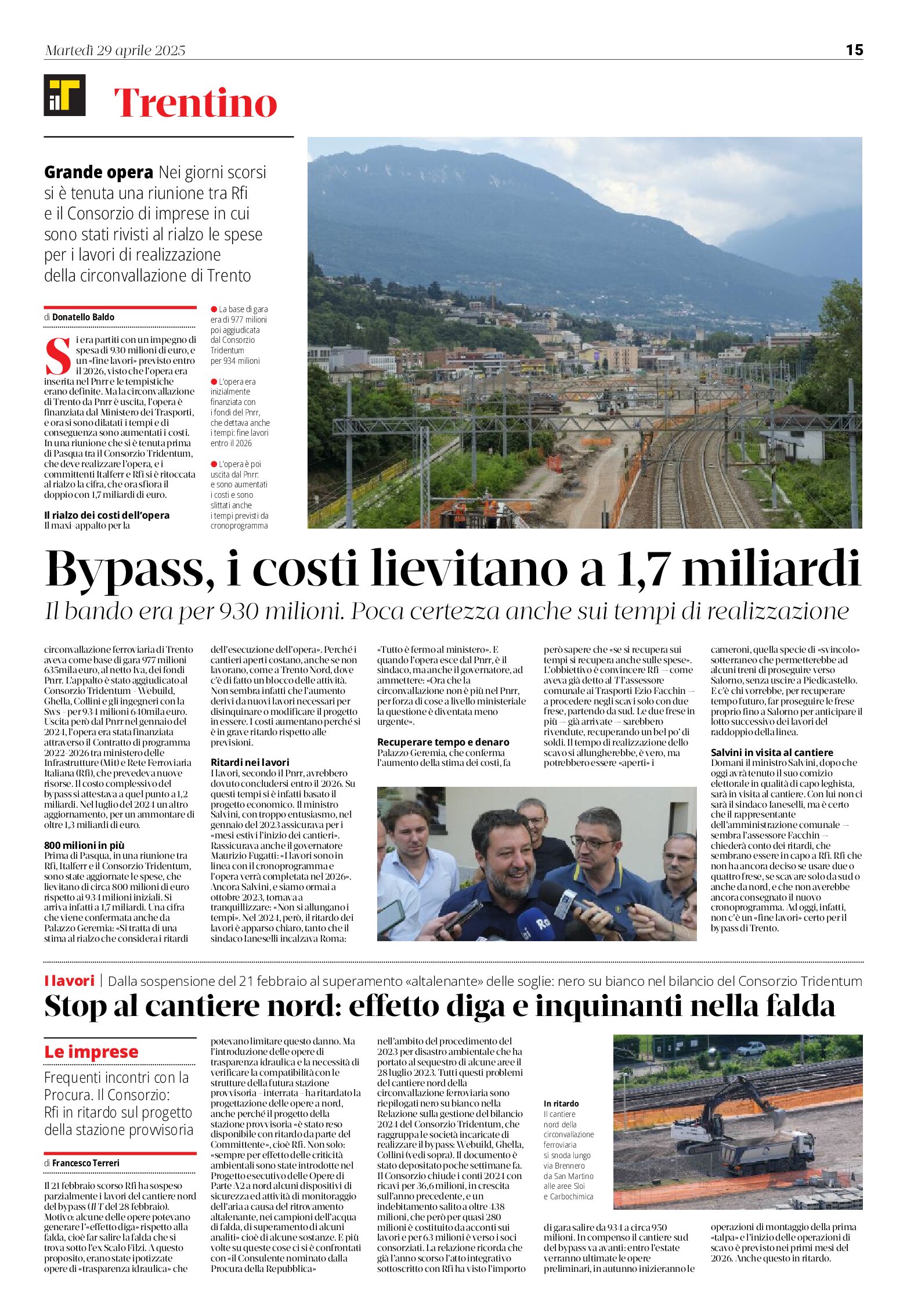 Bypass: effetto diga e inquinamento da falda