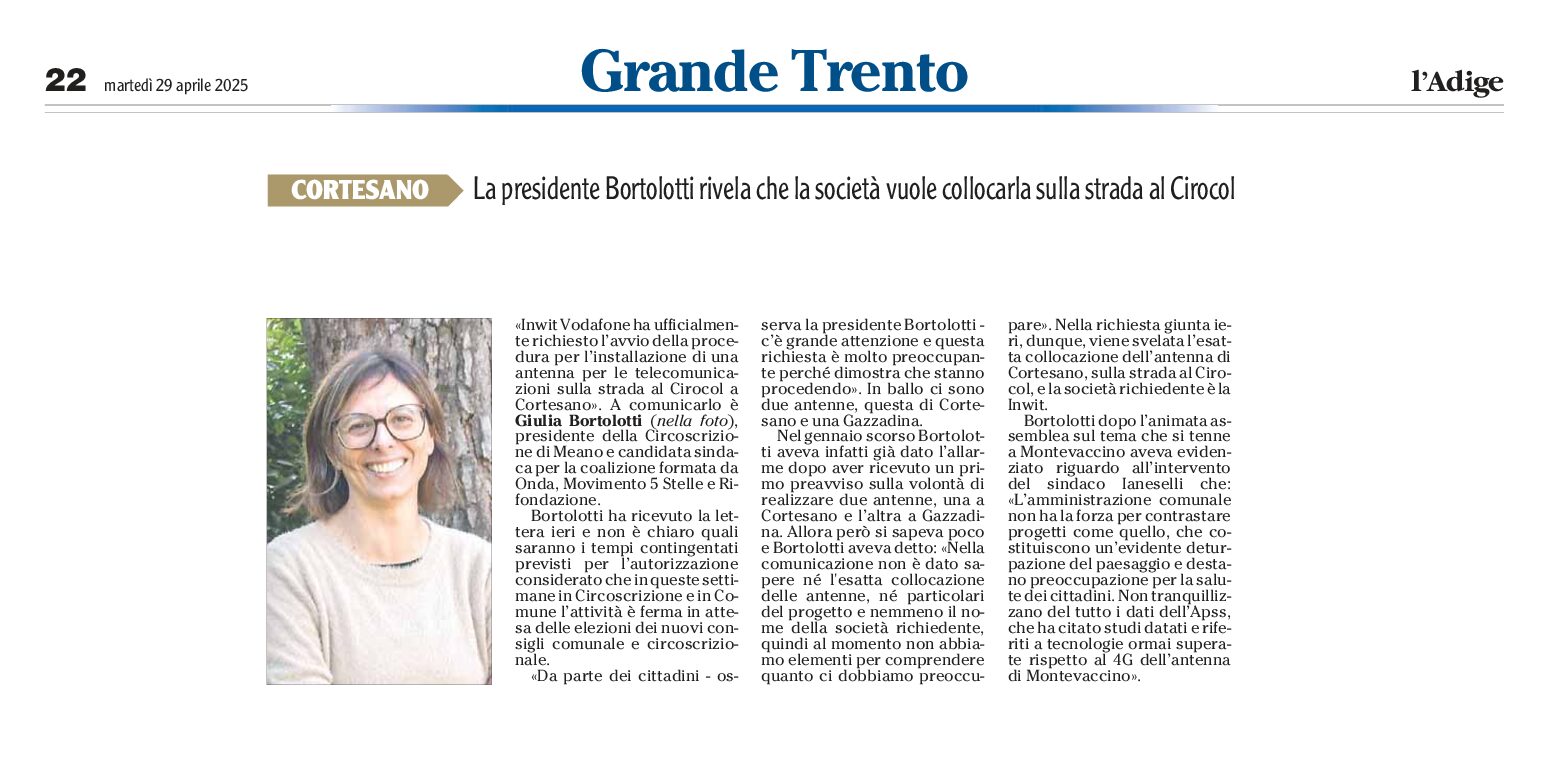 Trento, l’antenna di Cortesano