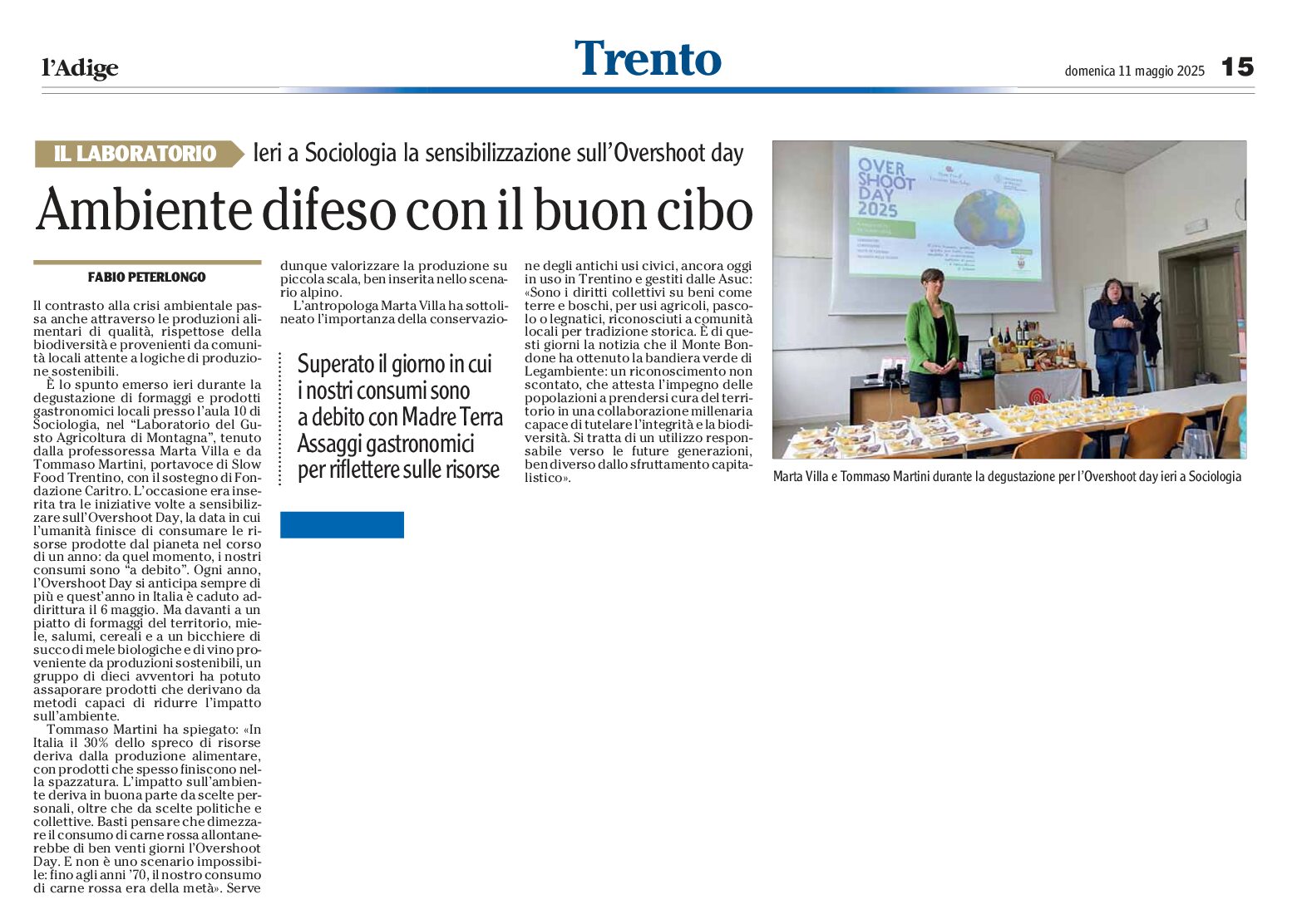 Slow Food: ambiente difeso con il buon cibo