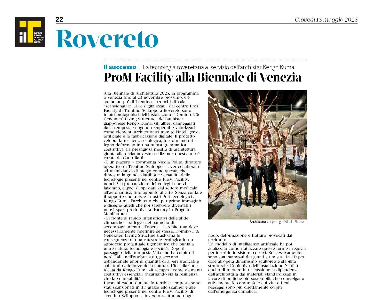 Biennale di architettura, un po’ di Trentino