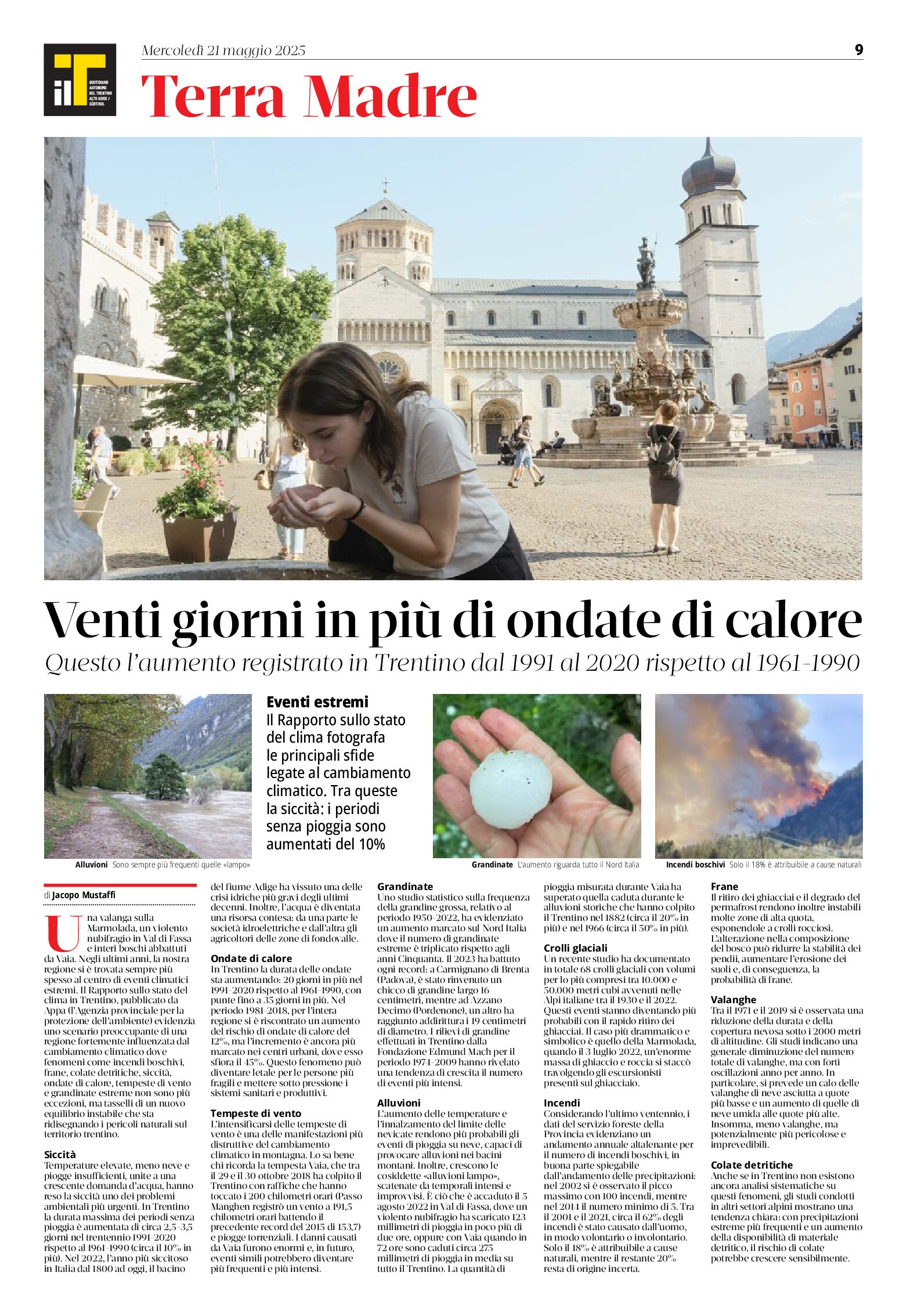 Gli effetti del cambiamento climatico