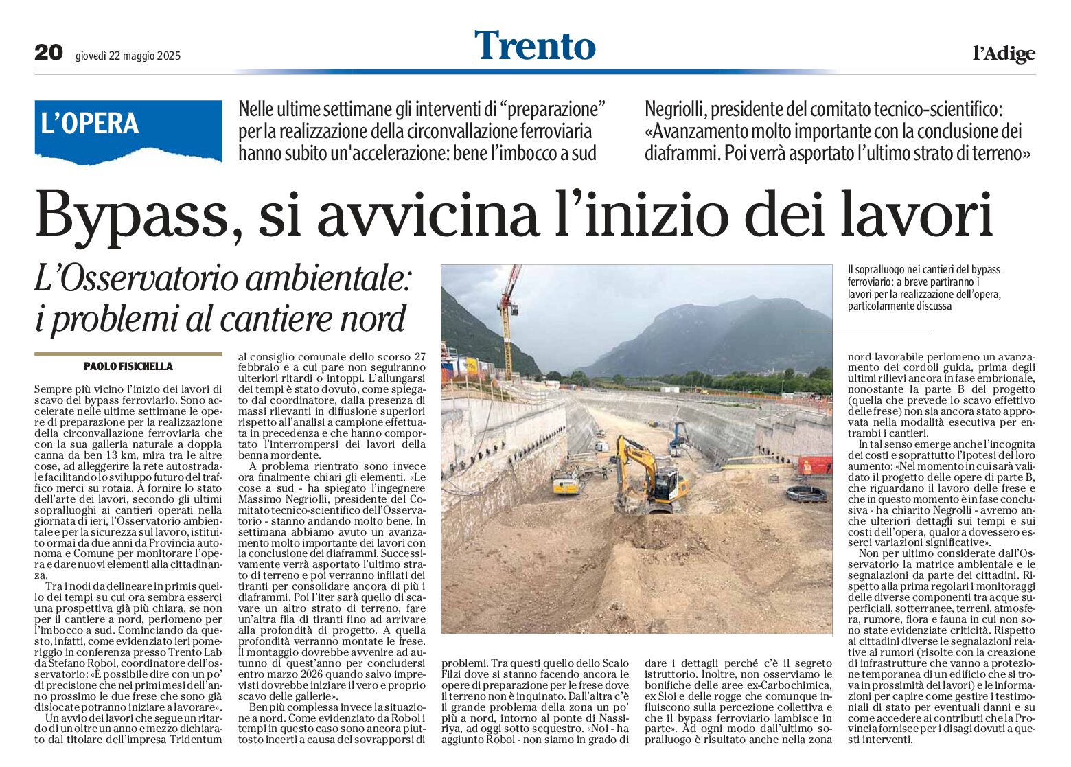 Bypass, si avvicina l’inizio lavori