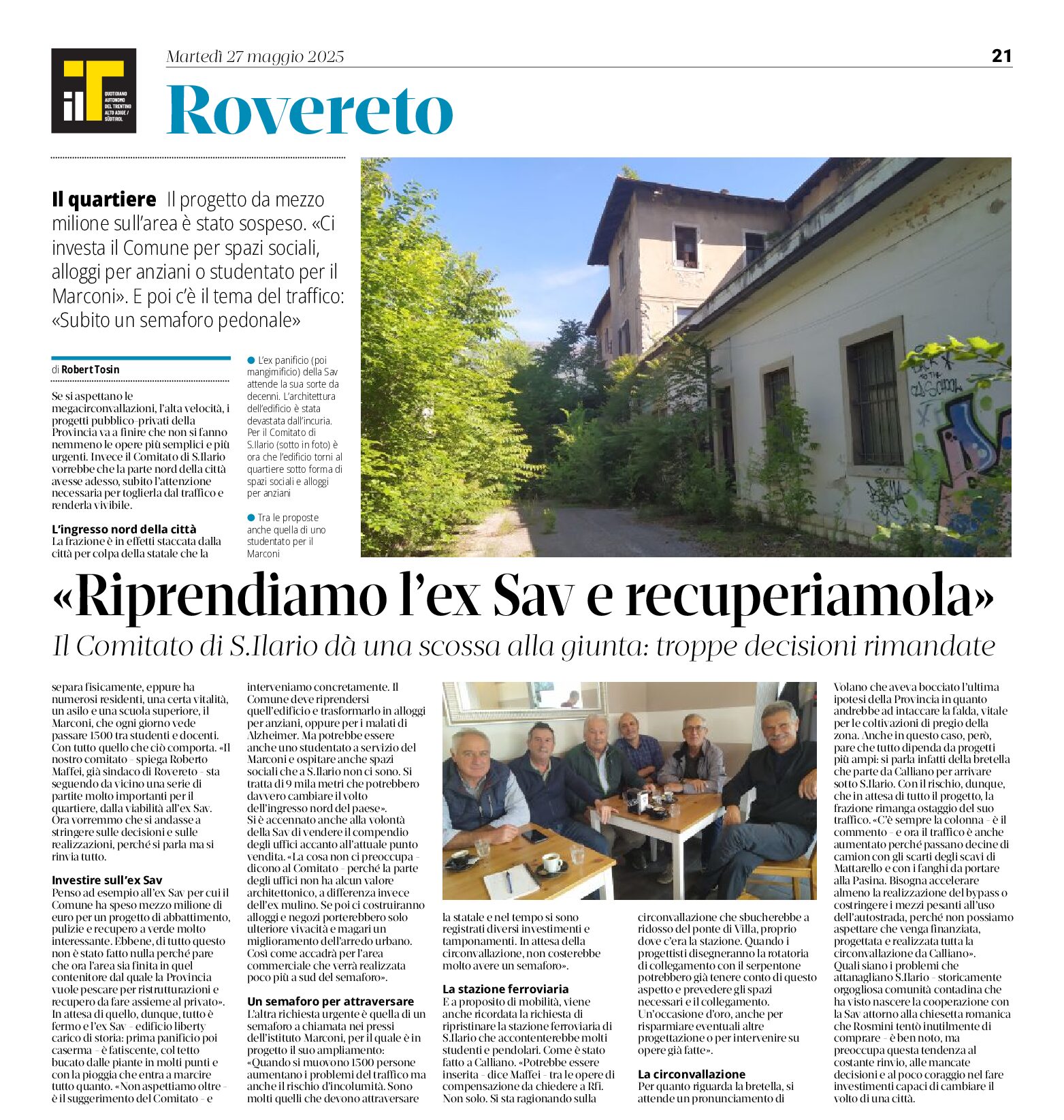 Rovereto, l’ex Sav è recuperabile