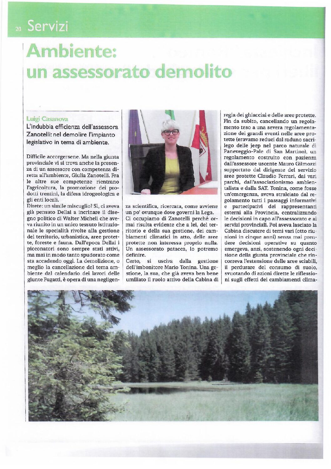 Ambiente: un assessorato demolito