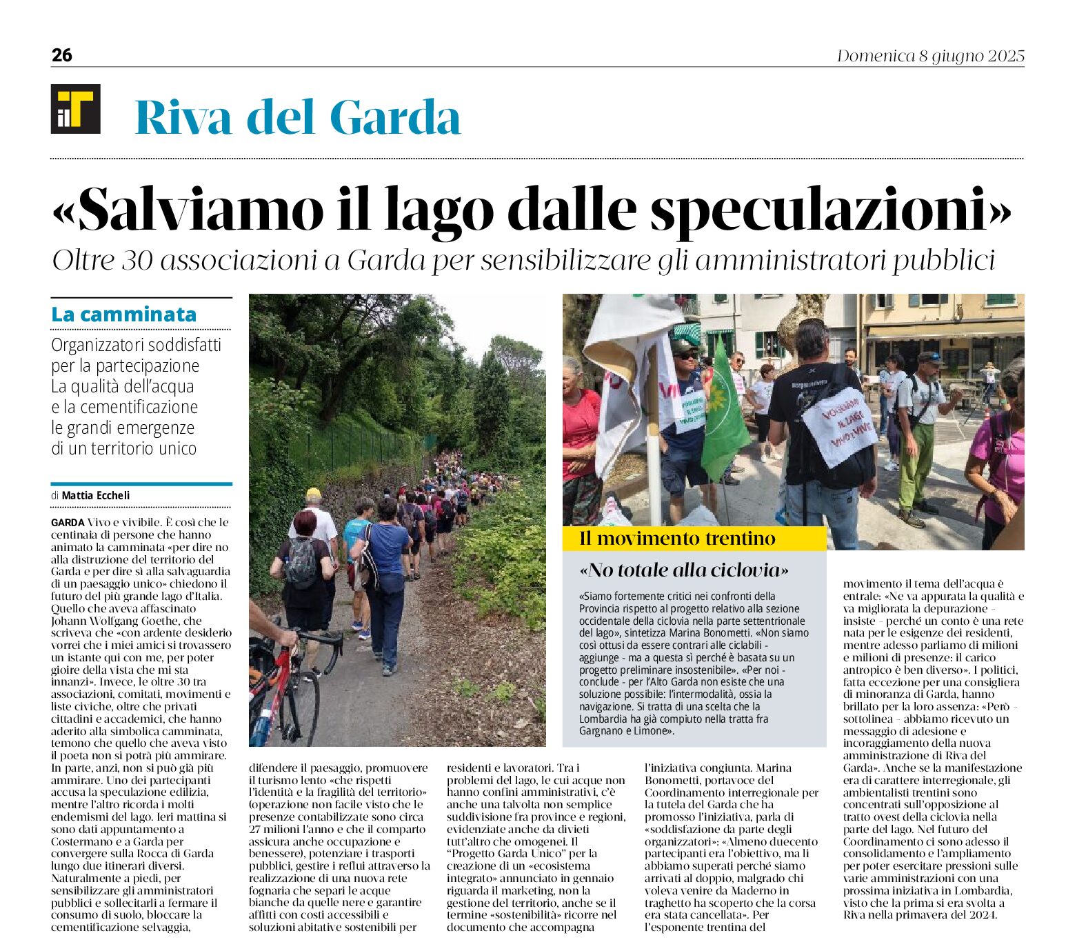 Manifestazione: salviamo il Garda dalle speculazioni