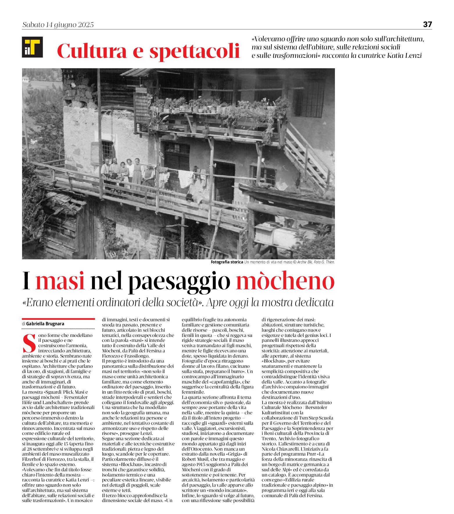 I masi nel paesaggio mocheno