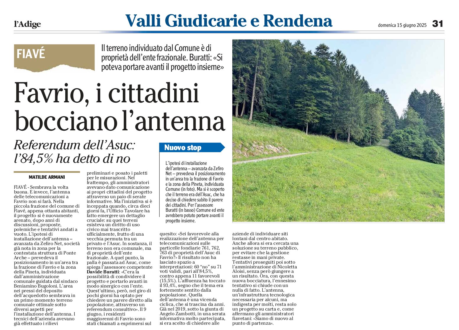 Fiave’, no dei cittadini all’antenna telefonica