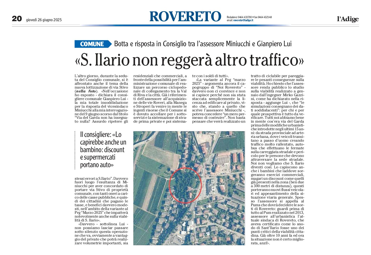 Rovereto: la variante di S. Ilario