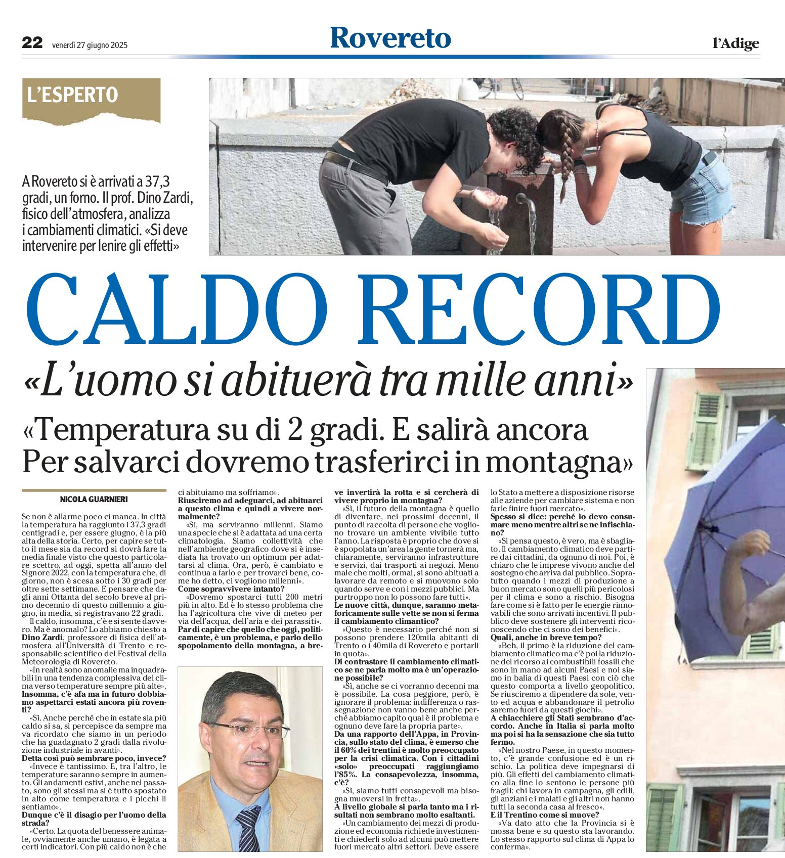 Cambiamenti climatici, caldo record