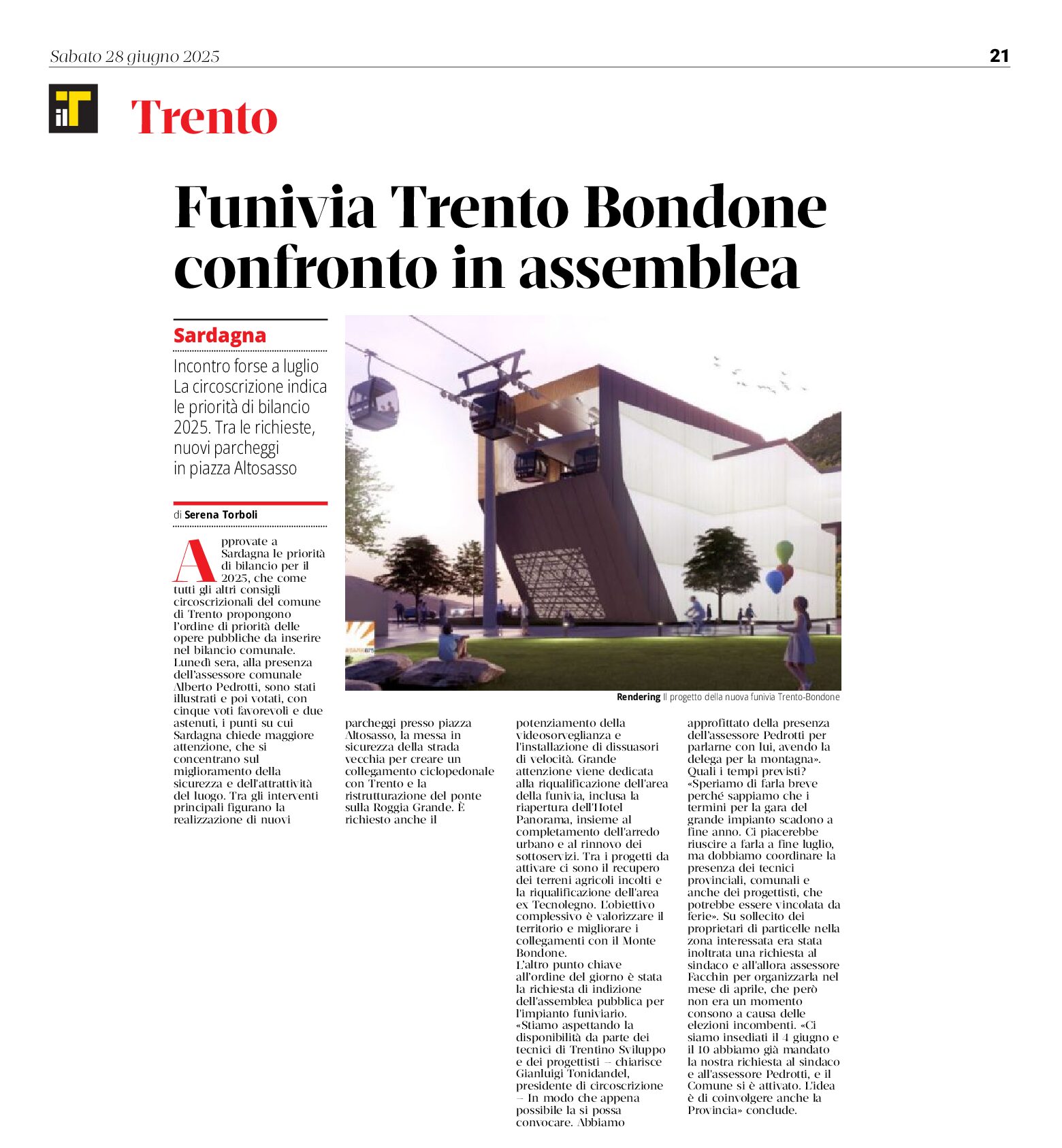 Funivia Trento-Bondone in assemblea