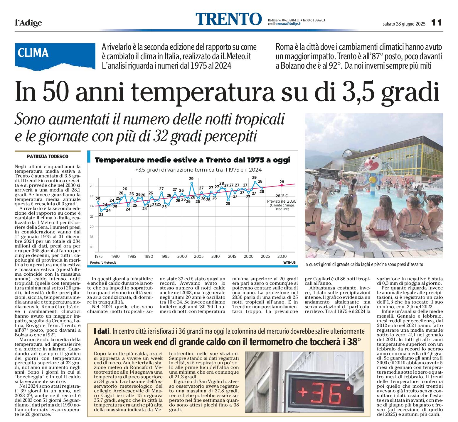 Crisi climatica: caldo record