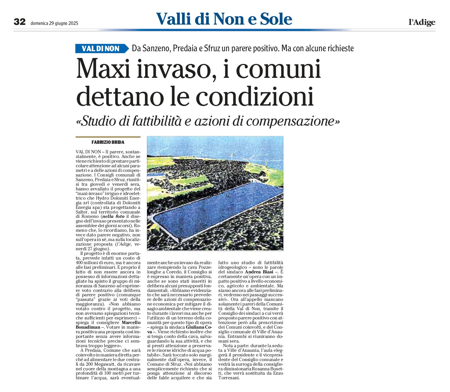 Romeno: le condizioni dei Comuni per l’invaso