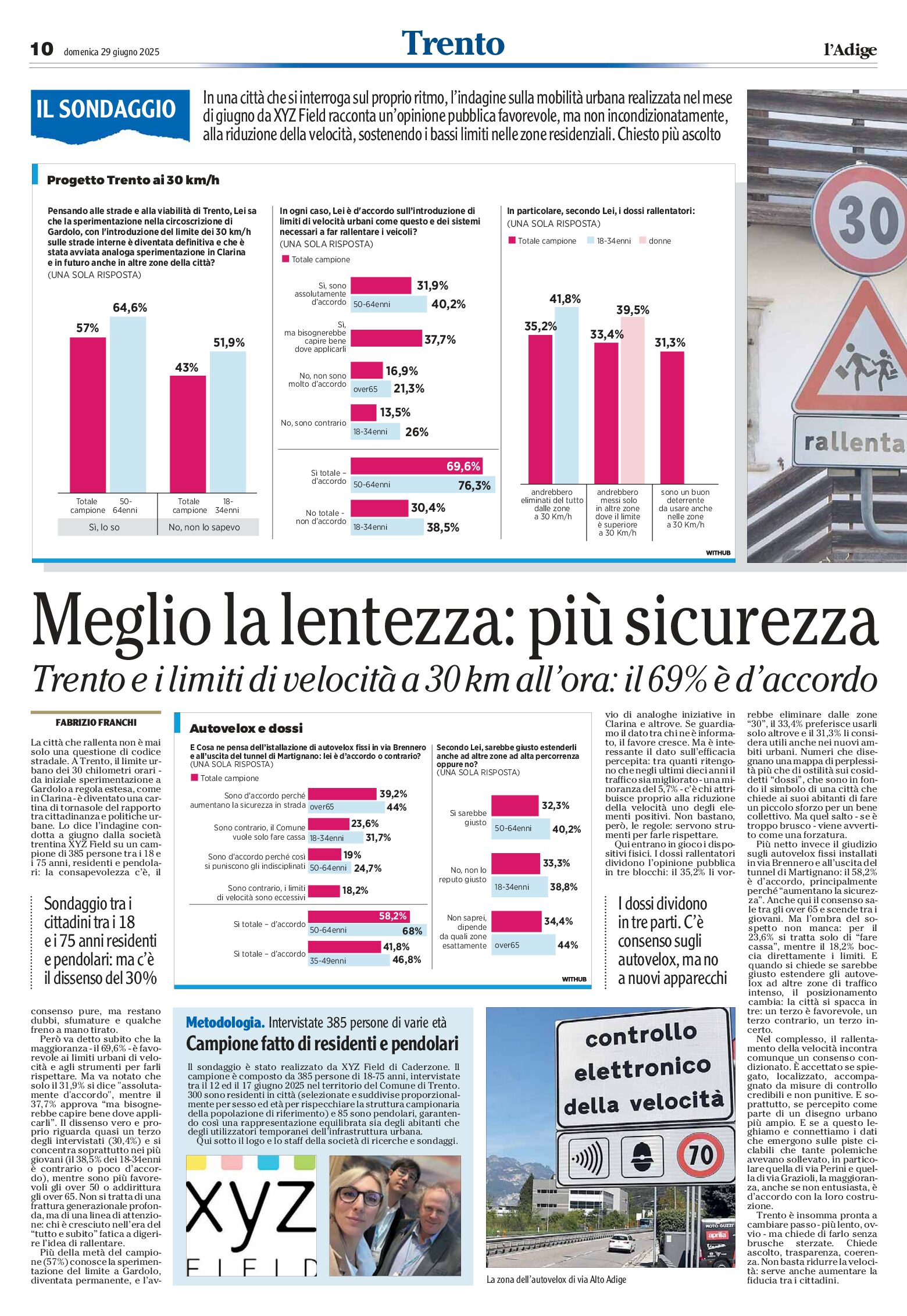Trento: sondaggio sulla mobilità sostenibile