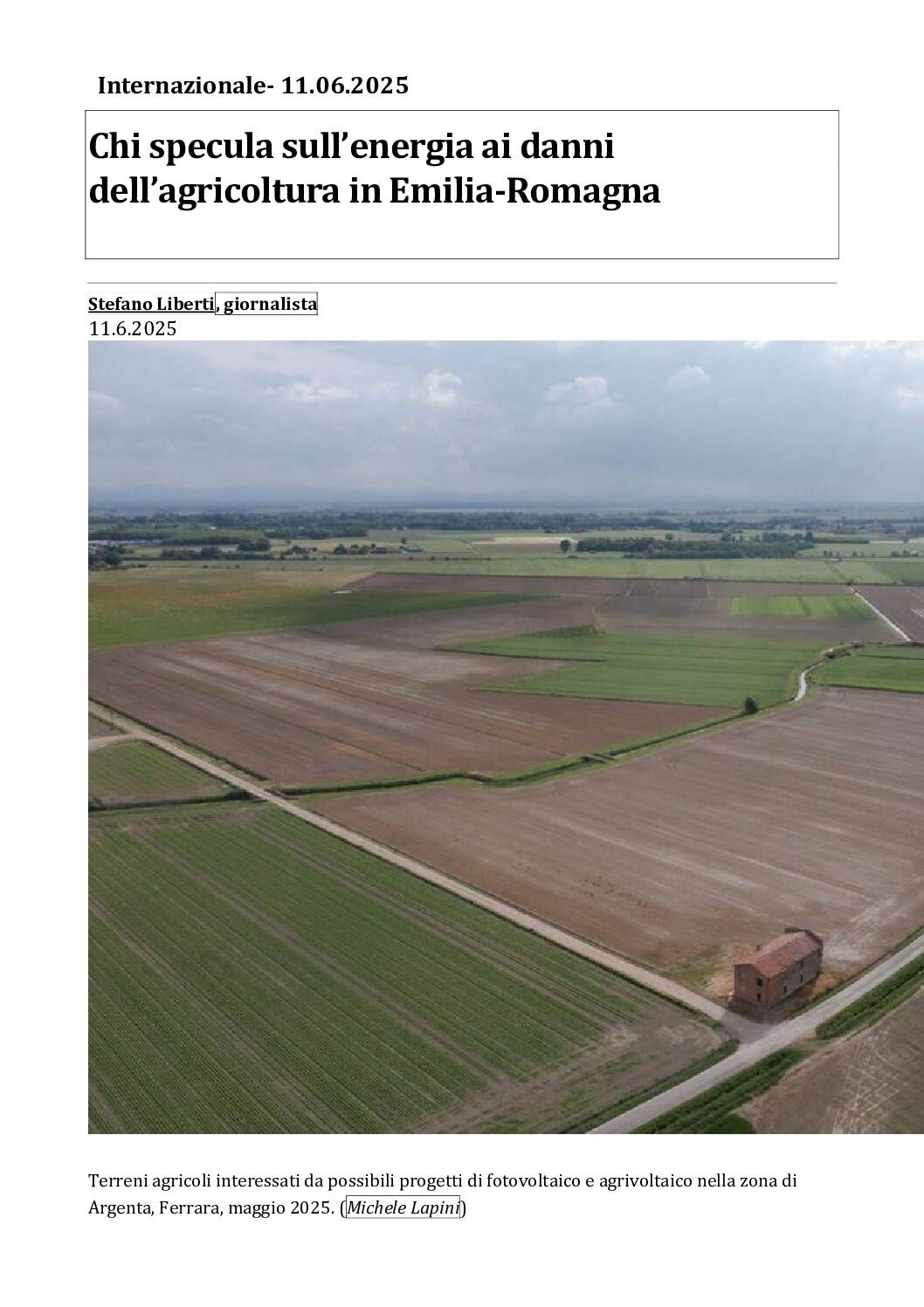 Chi specula sull’Agrivoltaico